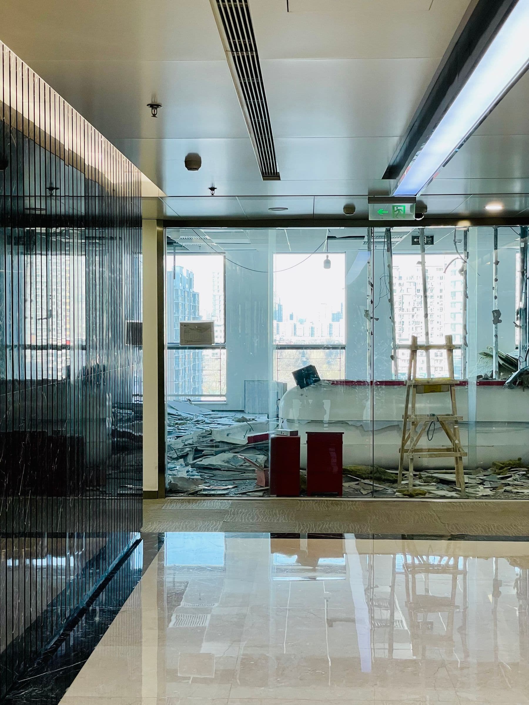 Bright commercial interior during renovation