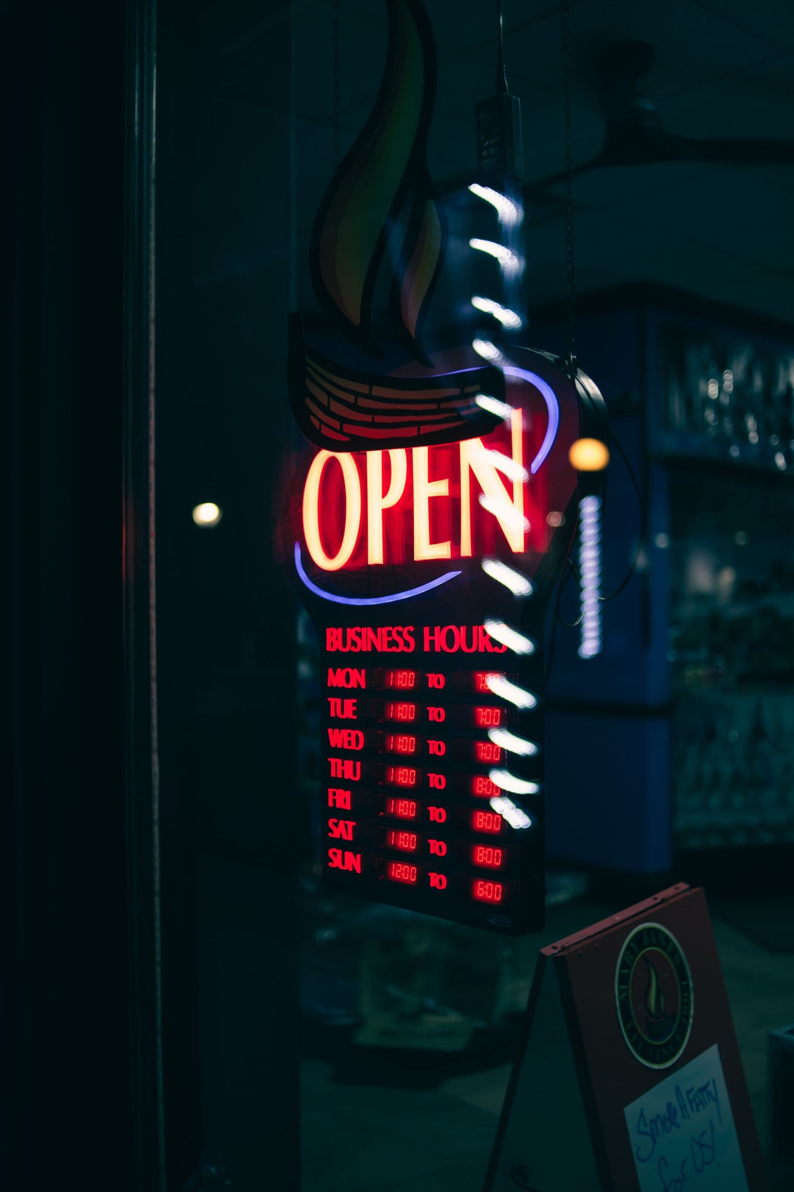 Illuminated signage being prepared in a workshop
